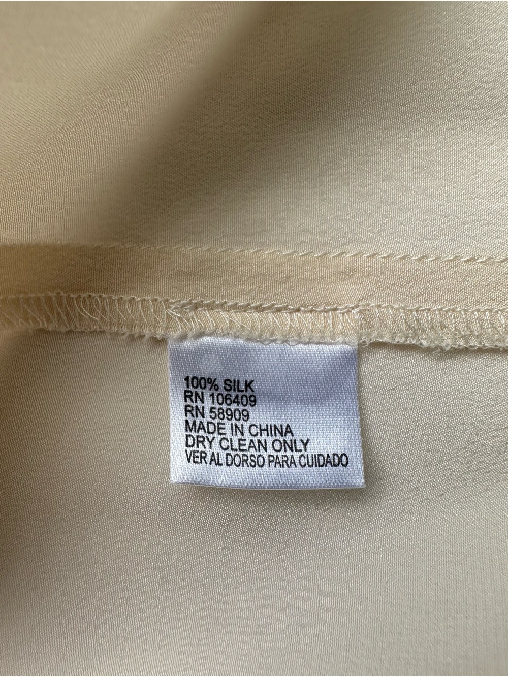 ANTONIO MELANI Cream Ruffle Collar Silk Blouse - Picture 7 of 7